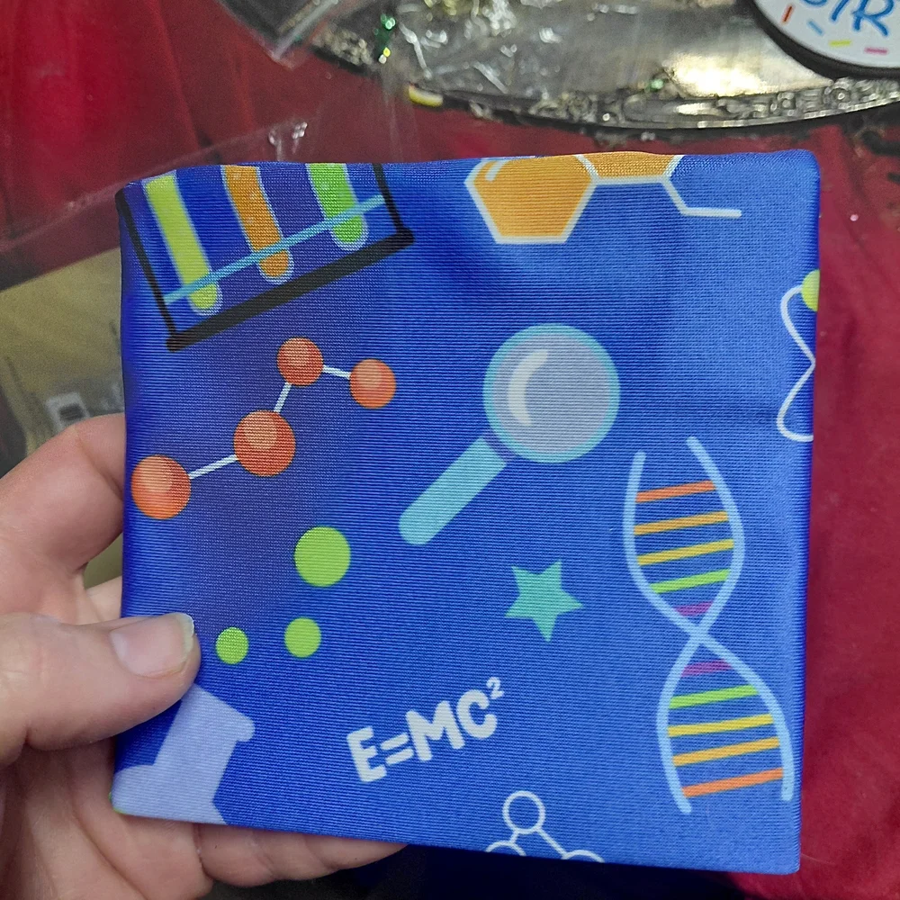 U Style brand stretchable fabric book cover to fit books/binders up Chemistry